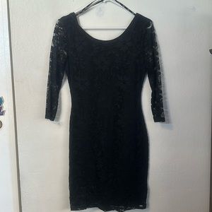Guess black lace dress